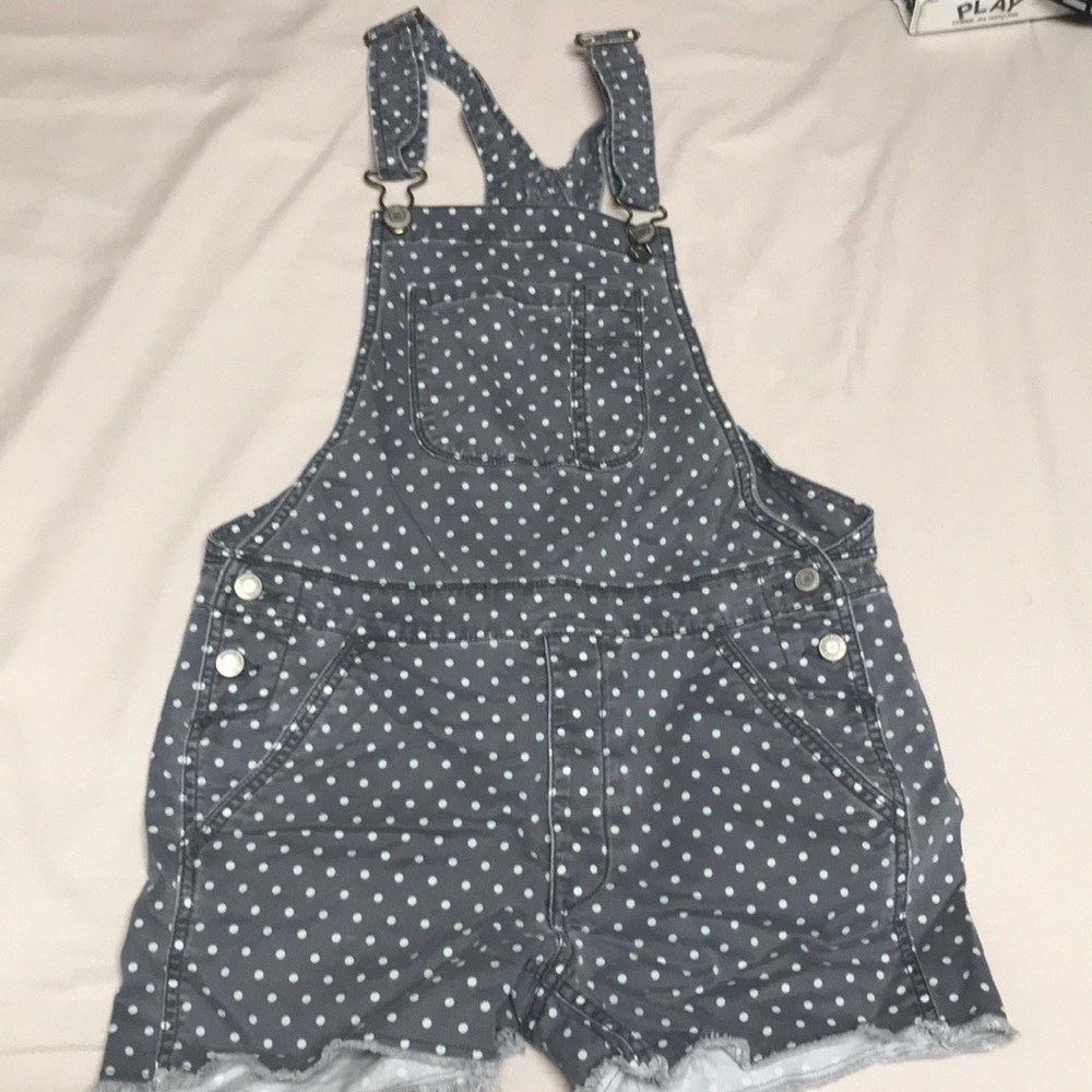 Polka Dot Overalls/ Romper